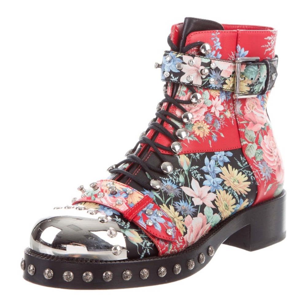 Alexander McQueen floral combat boots - Picture 4 of 5